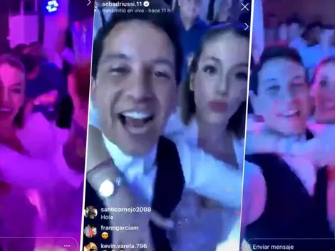De fiesta: Driussi hizo un vivo con su mujer cantando contra Boca