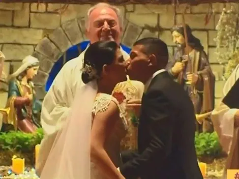 Edison Flores se casó en el estadio Monumental de Perú