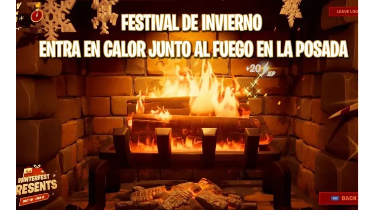 [Solución] Entra en calor junto al fuego en la Posada del Festival de invierno en Fortnite