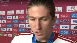 Filipe Luis luego de la gran final.