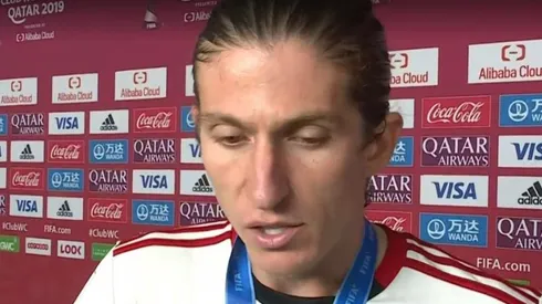 Filipe Luis luego de la gran final.