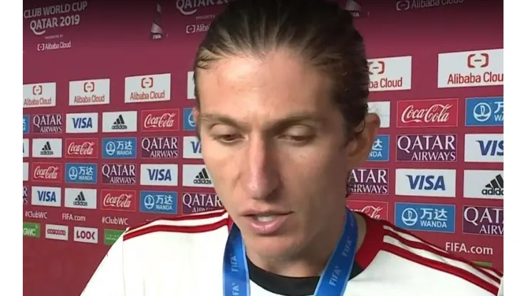 Filipe Luis luego de la gran final.