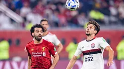Mohamed Salah durante el partido ante Flamengo.