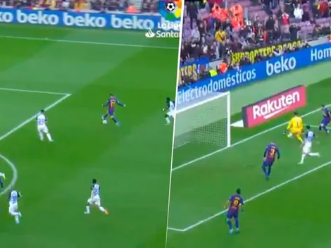 Jugada épica entre Griezmann y Messi, que se quedó sin ángulo y la mandó afuera