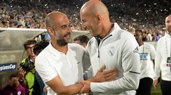 Foto de Pep Guardiola con Zinedine Zidane.
