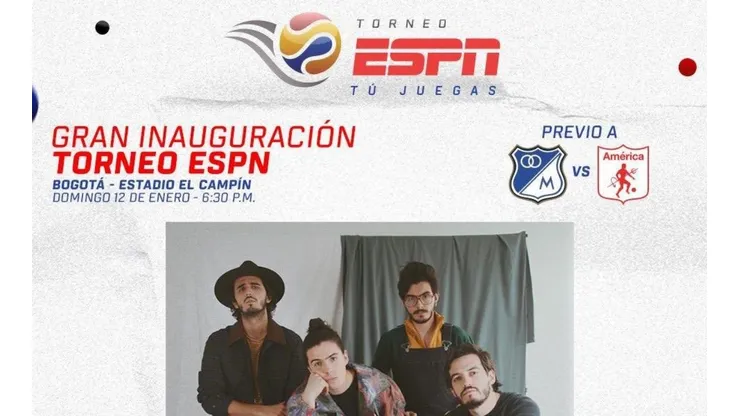 Reventó todo: ESPN anunció a Morat para inaugurar el torneo de pretemporada en Bogotá