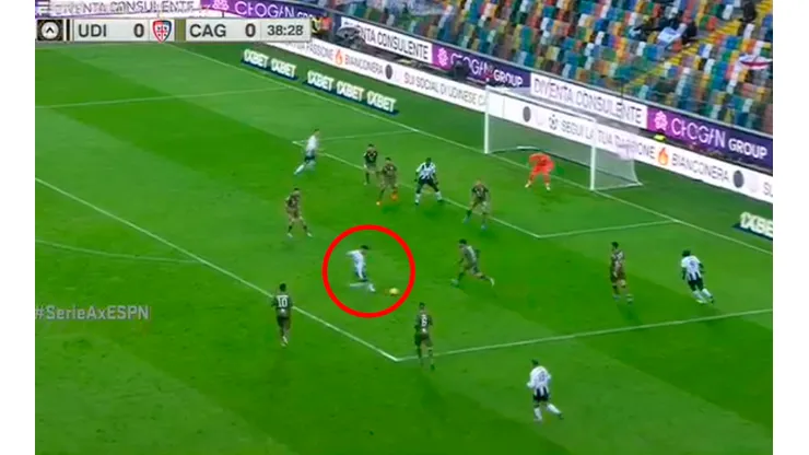 Una bestialidad: De Paul marcó un golazo para el Udinese