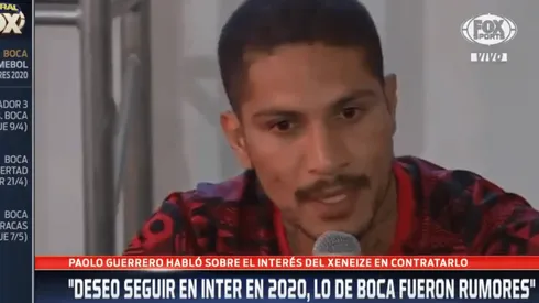 Guerrero le bajó el pulgar a Boca: "Deseo seguir en el Inter en 2020"