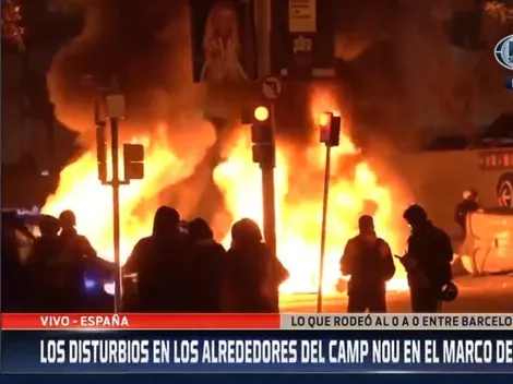 Mientras se jugaba el Clásico, las calles de Barcelona fueron un infierno