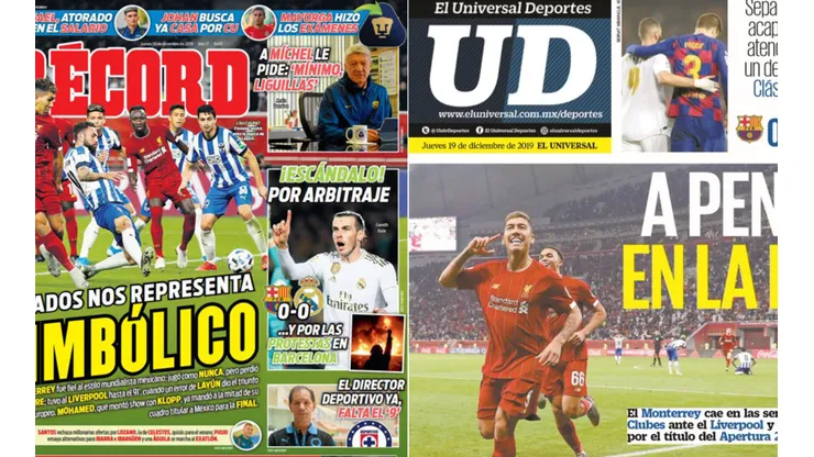 Se quedó en la puerta de la gloria: las portadas del triunfo de Liverpool sobre el final contra Rayados