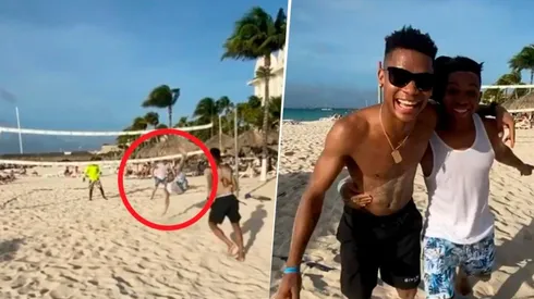 Fran Fabra y Wilmar Barrios de vacaciones en Aruba.