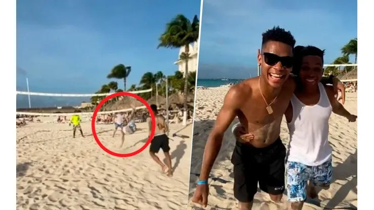 Fran Fabra y Wilmar Barrios de vacaciones en Aruba.
