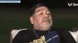 Foto de Diego Maradona en la entrevista con Libero.