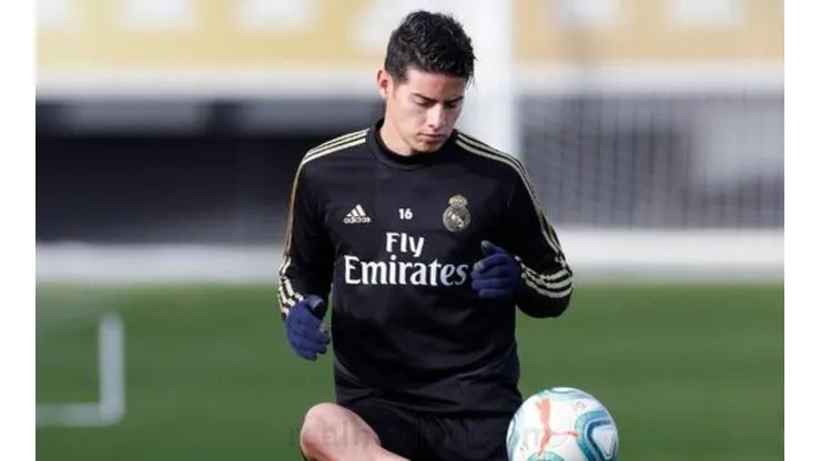 James Rodríguez no participó con el grupo de la práctica previa al clásico