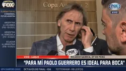 Gareca, sobre la posible llegada de Guerrero a Boca: "Él tiene ganas"