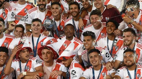 Foto de los jugadores de River celebrando un nuevo título.