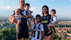 Padrazo: Georgina Rodríguez subió una foto de Cristiano junto a sus hijos