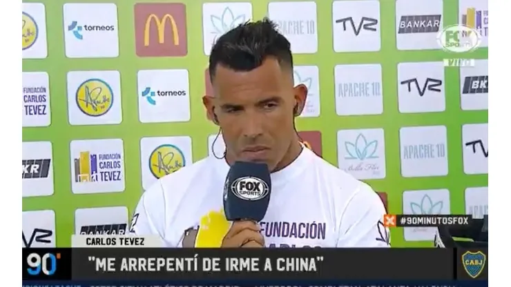 Tevez, sobre irse a China: "Hasta yo me arrepentí de la decisión que tomé"