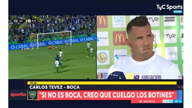 Tevez: "Si no es Boca, tengo más ganas de colgar los botines que de irme a afuera"