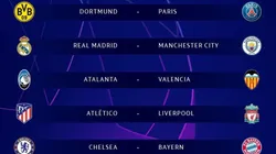 Foto de los cruces de la Champions.