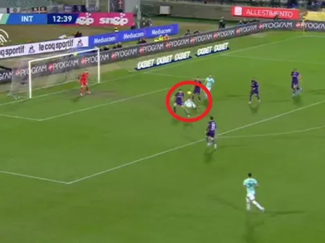 Si entraba era un golazo: Lautaro Martínez probó al arco con una chilena