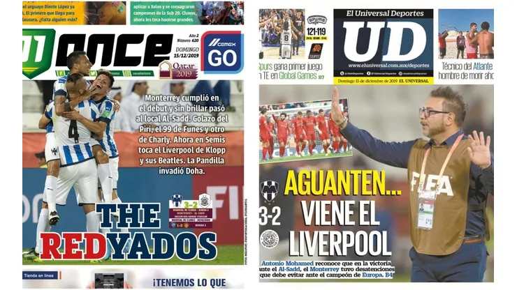 Portadas de periódicos post triunfo de Monterrey