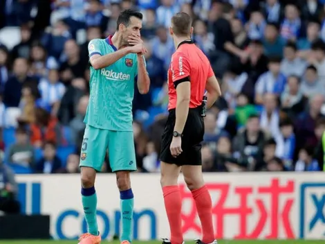 Busquets atacó al arbitro por el penal: "Lo vio, pero no quiso cobrarlo"
