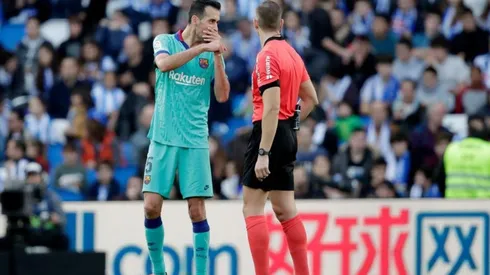 Busquets atacó al arbitro por el penal: "Lo vio, pero no quiso cobrarlo"
