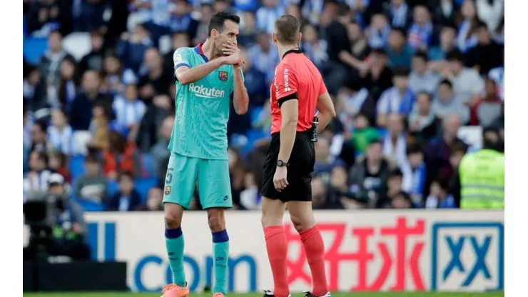 Busquets atacó al arbitro por el penal: "Lo vio, pero no quiso cobrarlo"