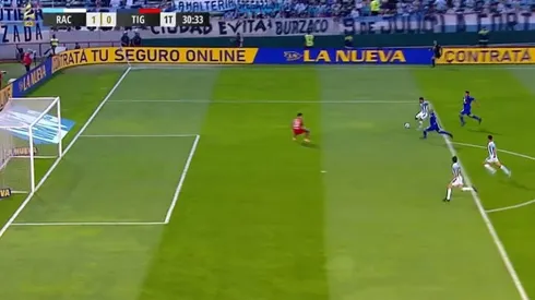 Se gritó con toda: Racing hizo un jugadón y Rojas la empujó para abrir el marcador ante Tigre