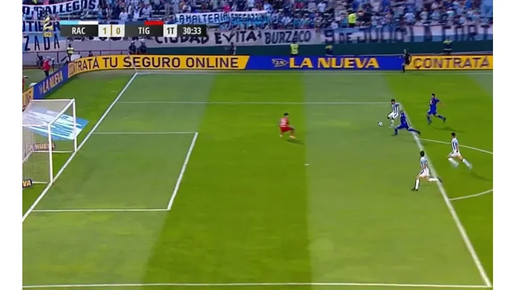 Se gritó con toda: Racing hizo un jugadón y Rojas la empujó para abrir el marcador ante Tigre