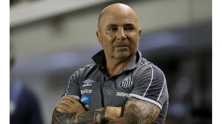 Jorge Sampaoli durante su etapa en Santos.