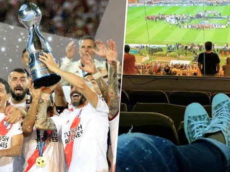 La historia de Driussi festejando el título de River: "Una más"