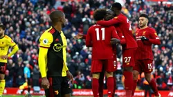 Un recital de Salah bastó para que Liverpool se cargue al Watford