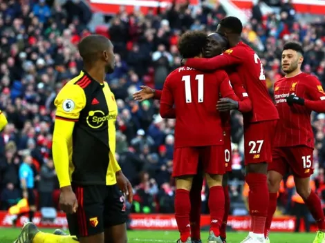 Un recital de Salah bastó para que Liverpool se cargue al Watford