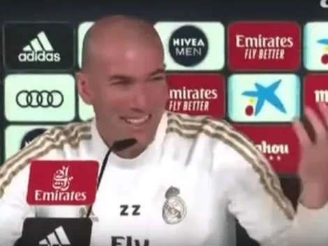 Se rió él solo: la broma de Zidane cuando le preguntaron por Barcelona