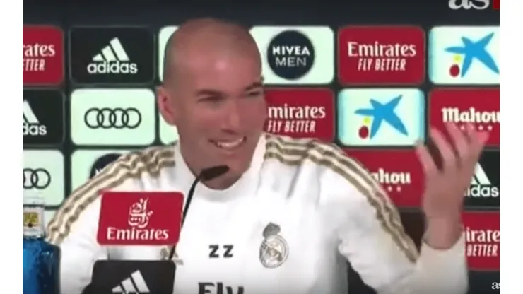 Se rió él solo: la broma de Zidane cuando le preguntaron por Barcelona