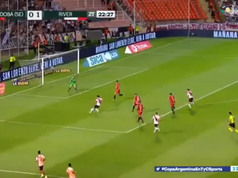 Viva el fútbol: Nacho Fernández tiró una pared con Scocco y puso el 2-0