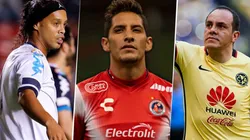 La foto de la calidad: Ronaldinho, Cuau y Reyna.