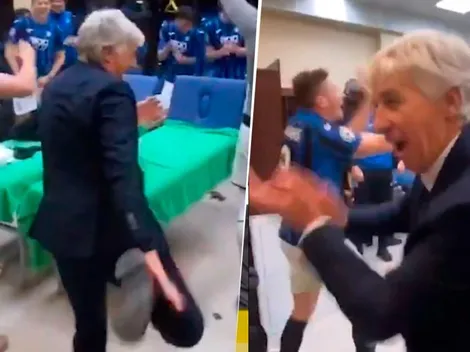 Hermoso festejo del técnico de Zapata y Muriel en Atalanta