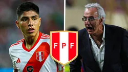 Piero Quispe y Jorge Fossati, jugador y técnico de la Selección Peruana.