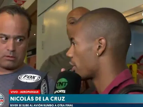 Antes de subirse al avión, a De La Cruz le preguntaron si quiere quedarse en River