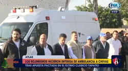 Gran gesto: Chivas donó la ambulancia que ganó en la apuesta del Clásico Tapatío