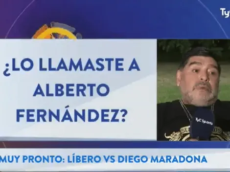 Maradona contó que llamó a Alberto Fernández y no lo atendió