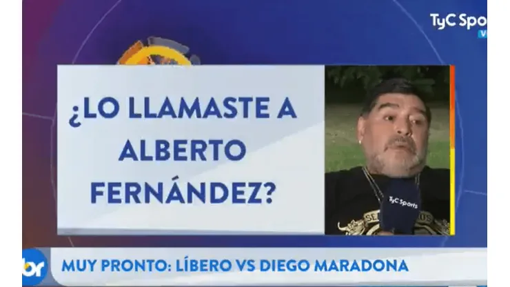 Maradona contó que llamó a Alberto Fernández y no lo atendió