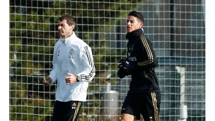 James Rodríguez reapareció en la sede de entrenamientos del Real Madrid.