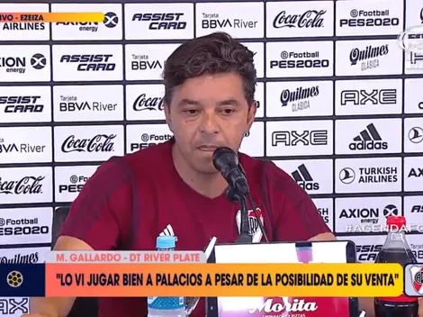 Gallardo: "Más allá de las posibilidades de venta, lo vi bien a Palacios"