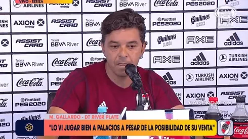 Gallardo: "Más allá de las posibilidades de venta, lo vi bien a Palacios"