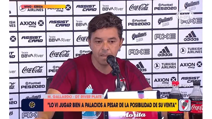 Gallardo: "Más allá de las posibilidades de venta, lo vi bien a Palacios"