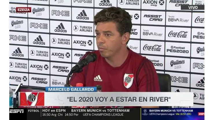 Gallardo sigue en River: "El 2 de enero estoy acá"